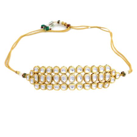 Handcrafted Kundan Grid Choker Necklace